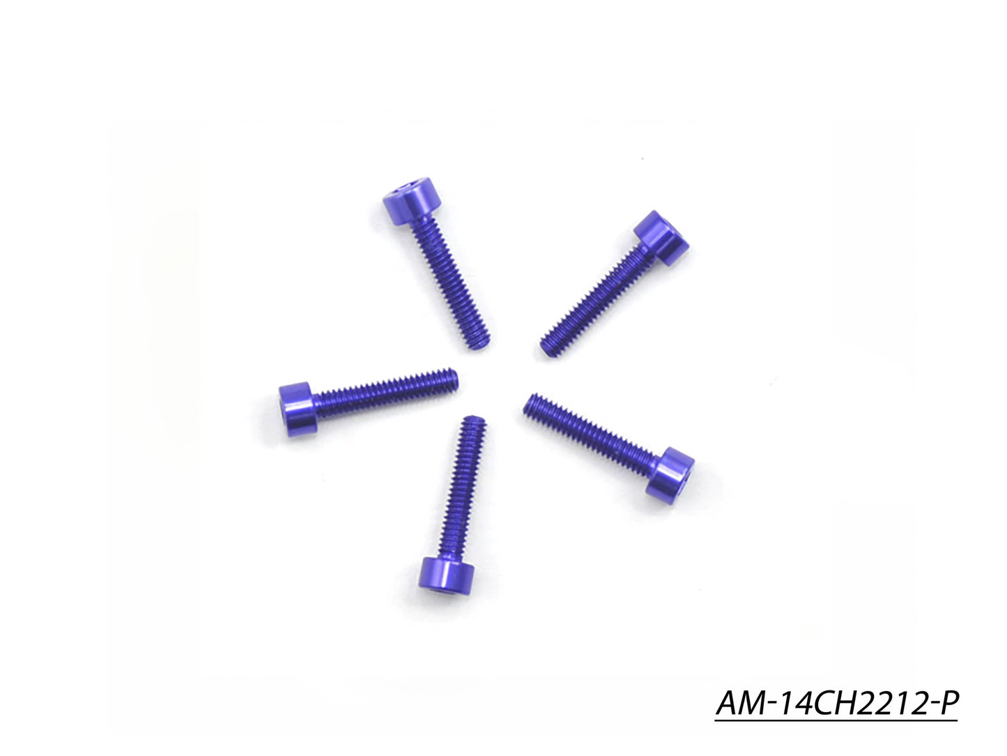 Alu Screw Allen Cilinder Head M2.2X12 Purple (7075) (5) (AM-14CH2212-P)