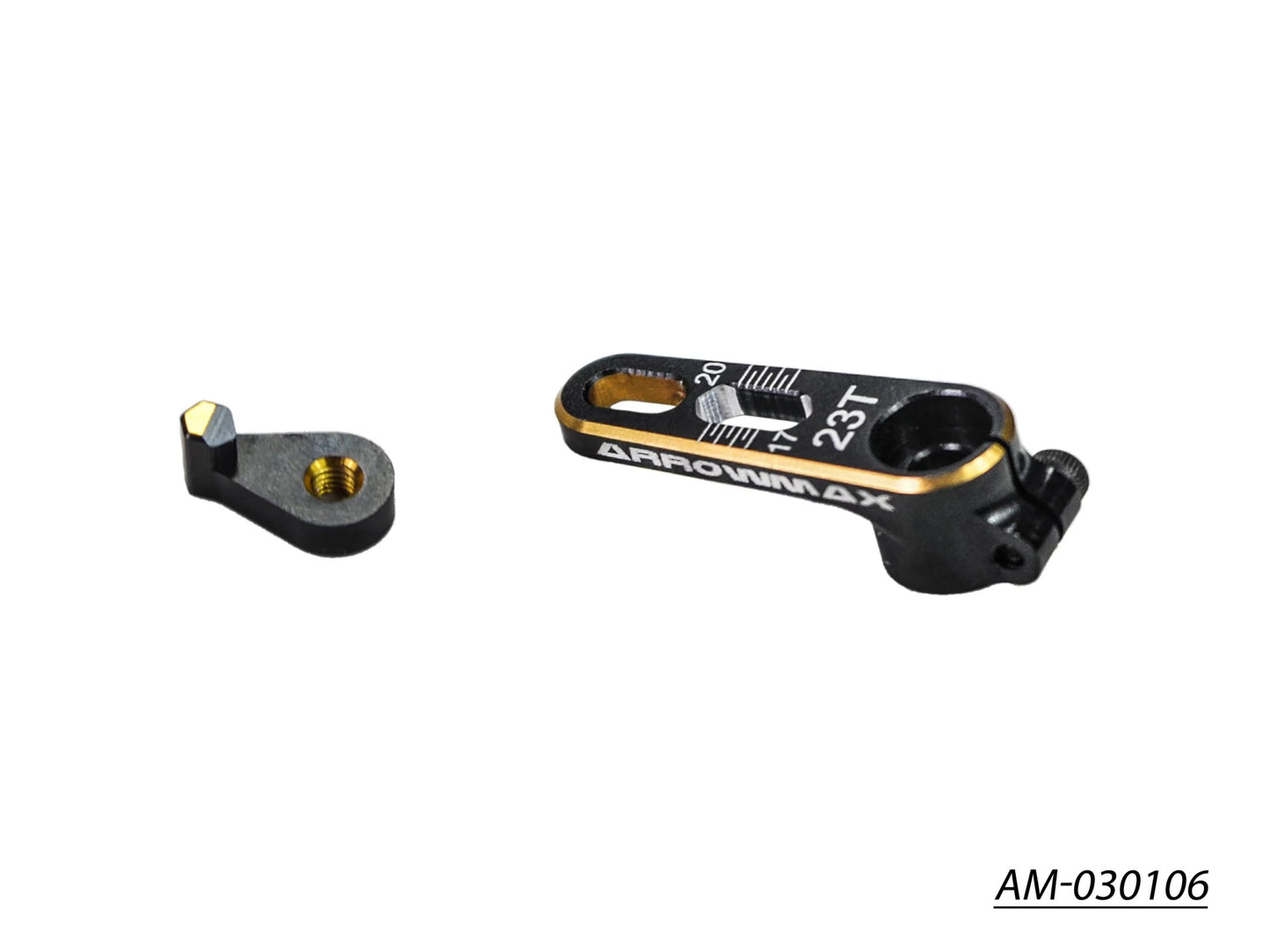 New AM Alu Servo Horns 23T Black Golden (AM-030106)