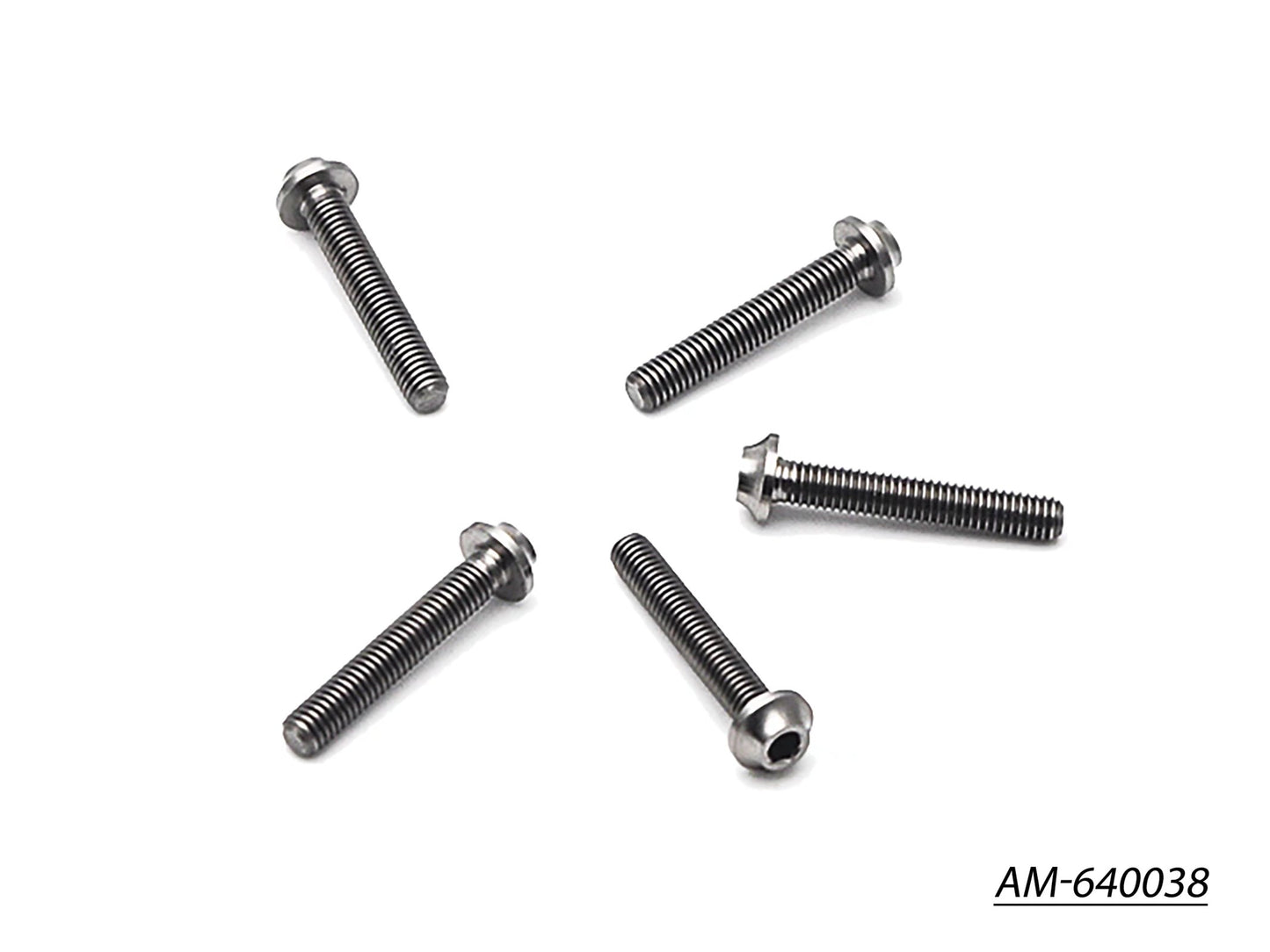64 Titanium Screw Allen Round Head M3X18 (5) (AM-640038)