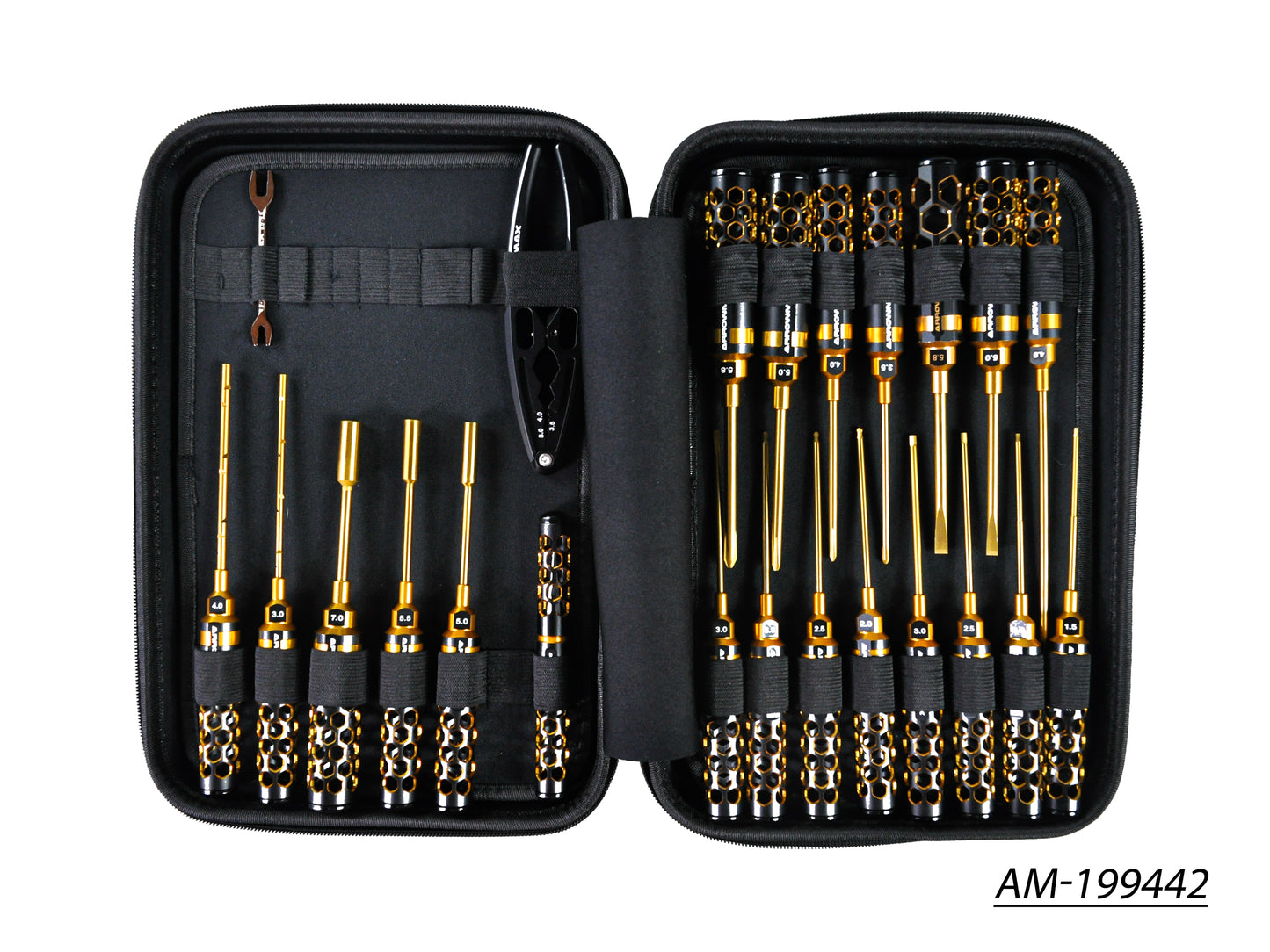 AM Toolset (23Pcs) With Tools Bag Black Golden (AM-199442)