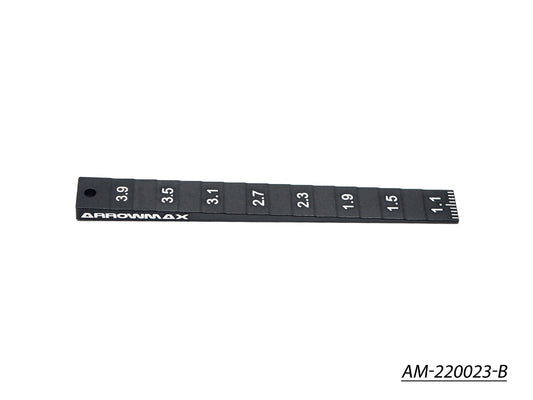 Setting Gauge 1-4MM (0.1MM) For 1/32 Mini 4WD (Black) (AM-220023-B)