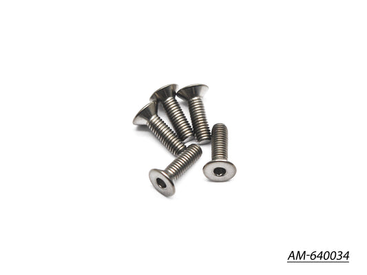 64 Titanium Screw Allen Round Head M3X10 (5) (AM-640034)