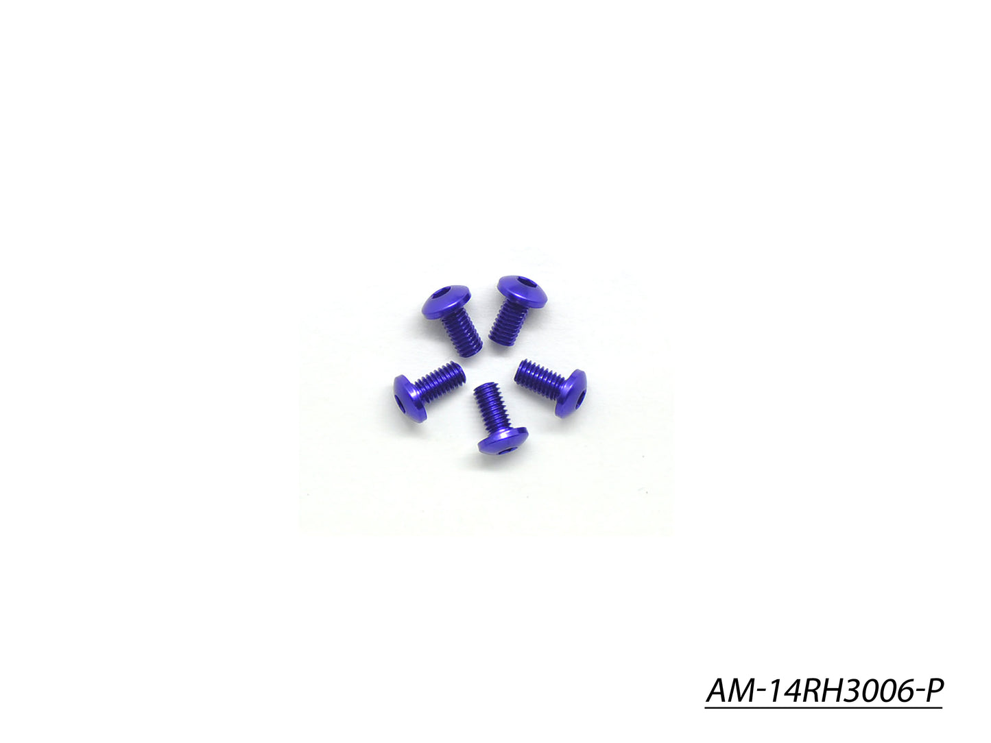 Alu Screw Allen Roundhead M3X6 Purple (7075) (5)(AM-14RH3006-P)