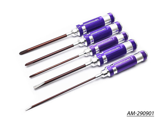 Phillips Screwdriver Set 3.5 5.0 & 5.8 X 120MM + Flat Head Screwdriver Set 3.0 & 5.0 - 5-Teilig (AM-290901)