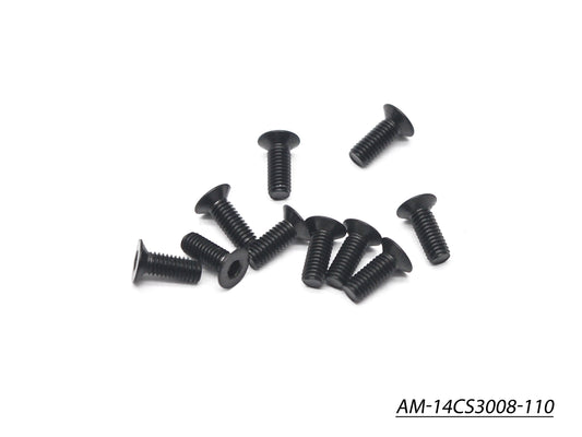 110-degree Screw Allen Countersunk M3X8 (10)(AM-14CS3008-110)