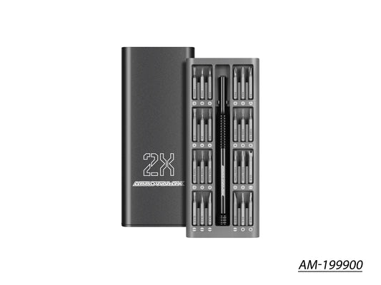 AM Premium Precision Screwdriver Set With Alu Case (24 in 1) Black AM-199900