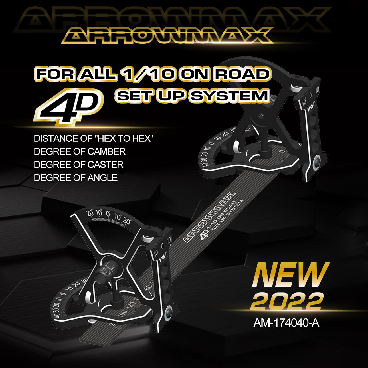 Arrowmax 4D Set-up system for 1/10 on-road (AM-174040-A & AM-174040-B)