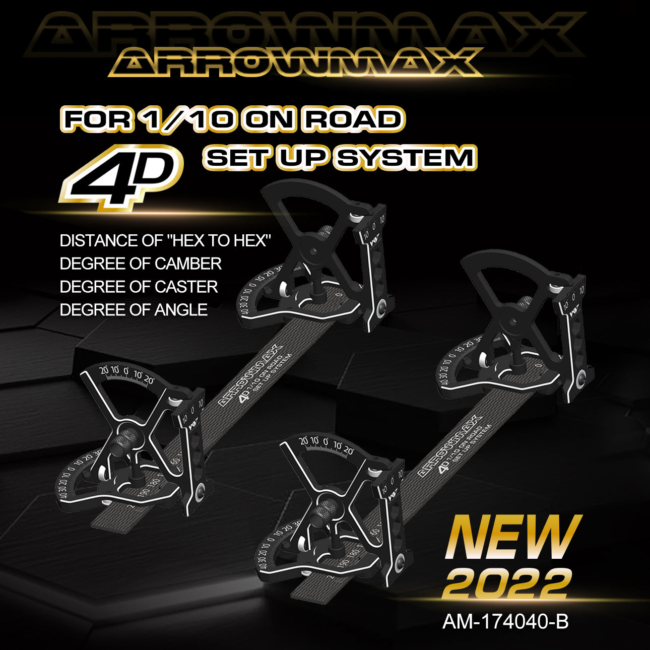 Arrowmax 4D Set-up system for 1/10 on-road (AM-174040-A & AM-174040-B)