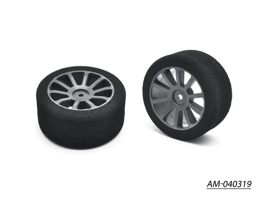 1/10 Foam Rain Tyre Rim 30MM Rear Carbon (2) Italy AM-040319