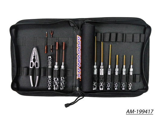 AM Honeycomb Toolset For 1/10 Offroad (12Pcs) With Tools Bag (AM-199417)