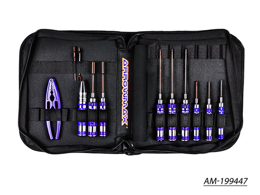 AM Toolset For 1/10 Offroad (12Pcs) With Tools Bag (AM-199447)