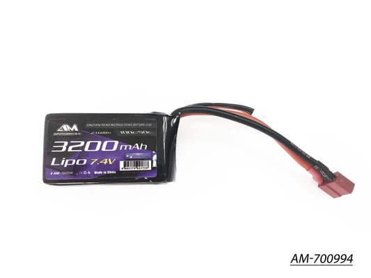 AM Lipo 3200mAh 7.4V For Dancing Rider Soft Pack With Deans (AM-700994)