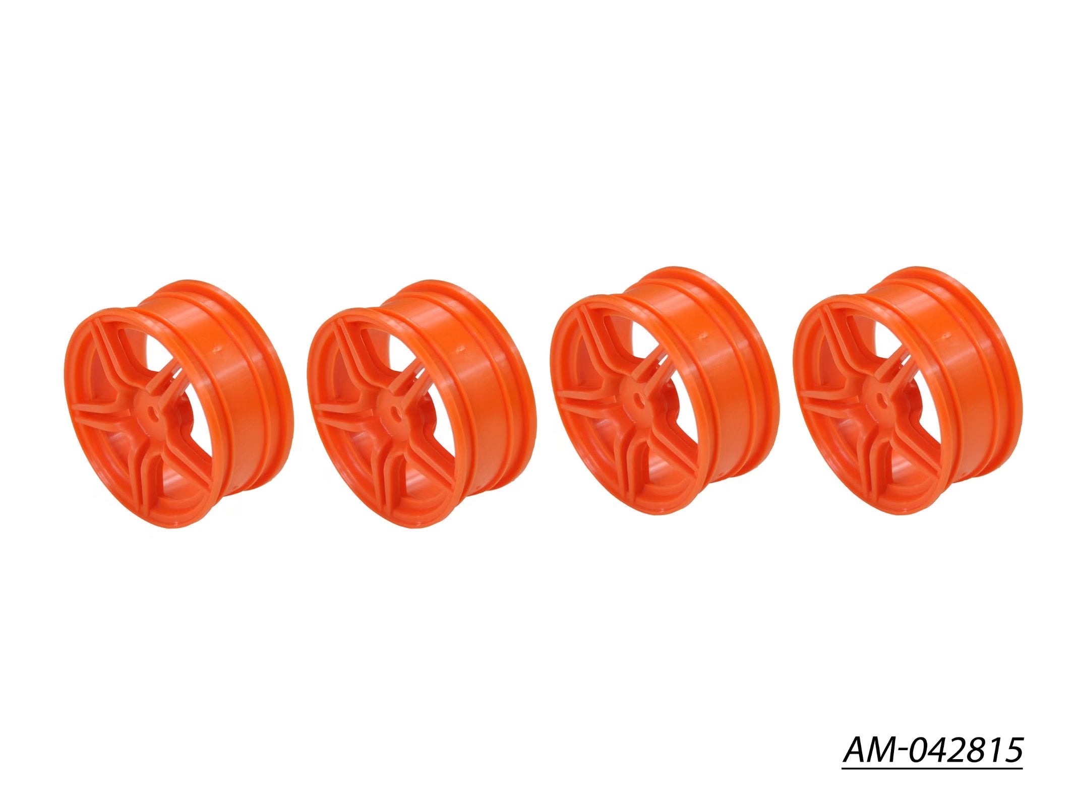 1/10 TC 5 Spoke Split Rims +0MM Offset Orange (4) (AM-042815) – am ...