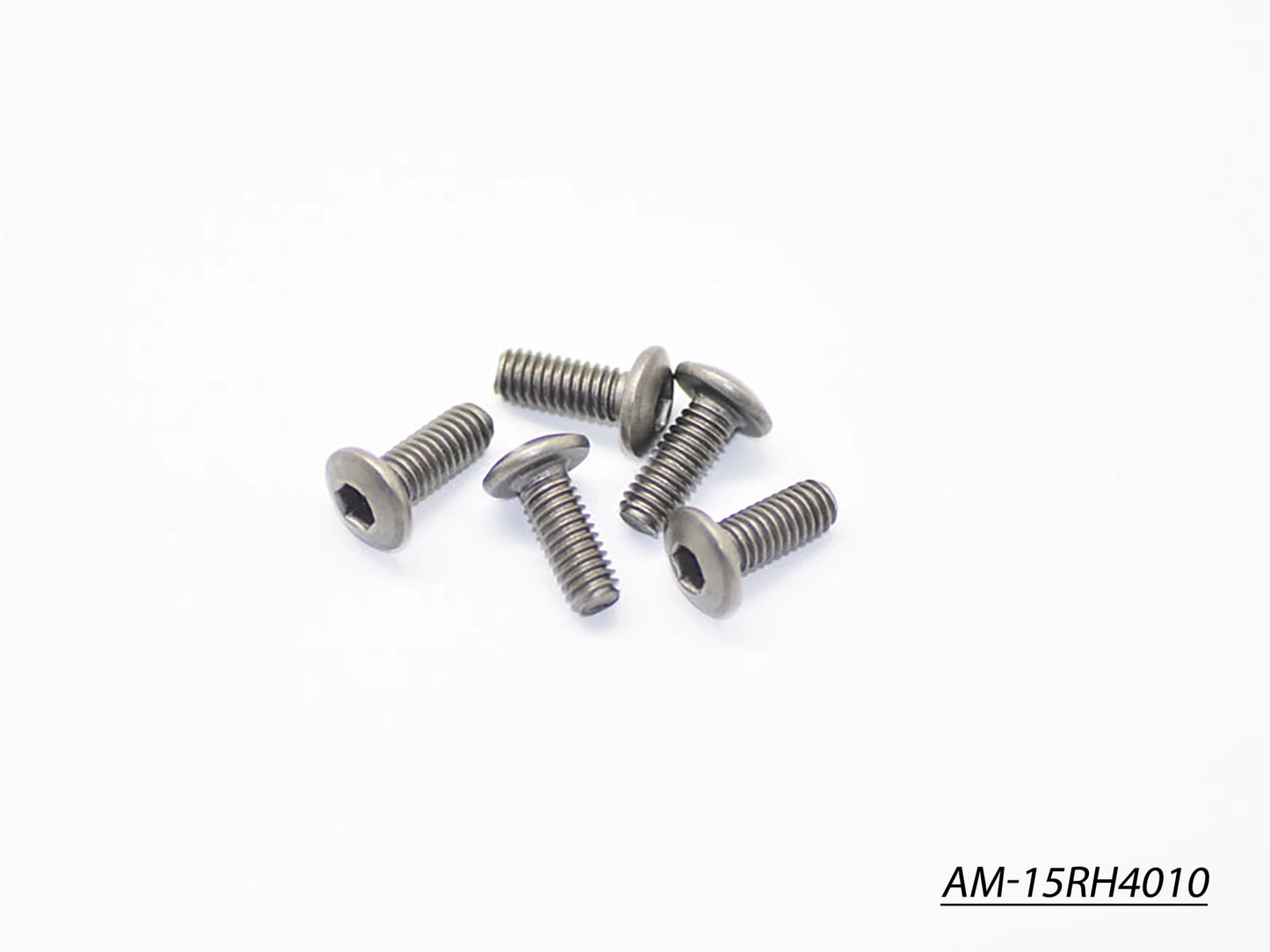 Titanium Screw Allen Round Head M4X10 (5) (AM-15RH4010)