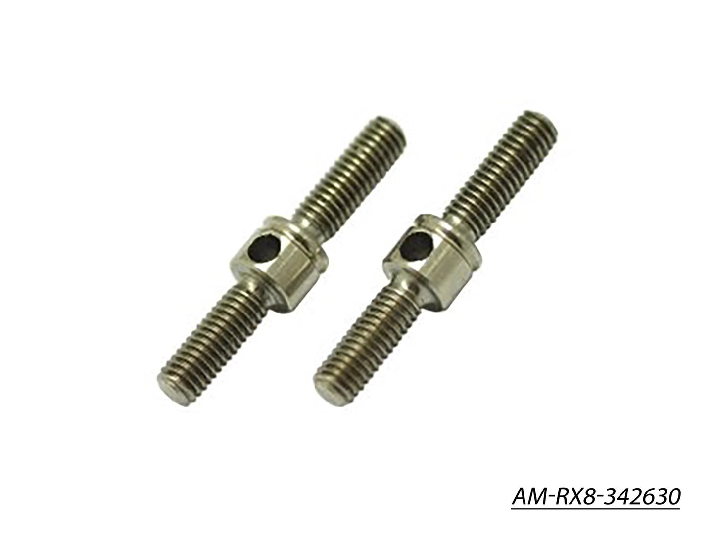 Adj.Turnbuckle L/R 20MM (Titanium) (2) (AM-RX8-342630)