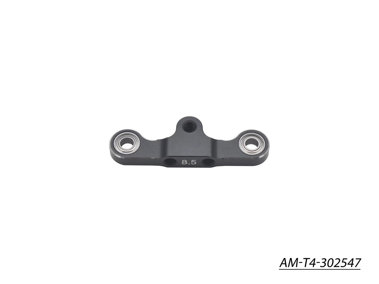T4 Alu Steering Plate 8.5mm For Dual Servo Saver Black (AM-T4-302547)