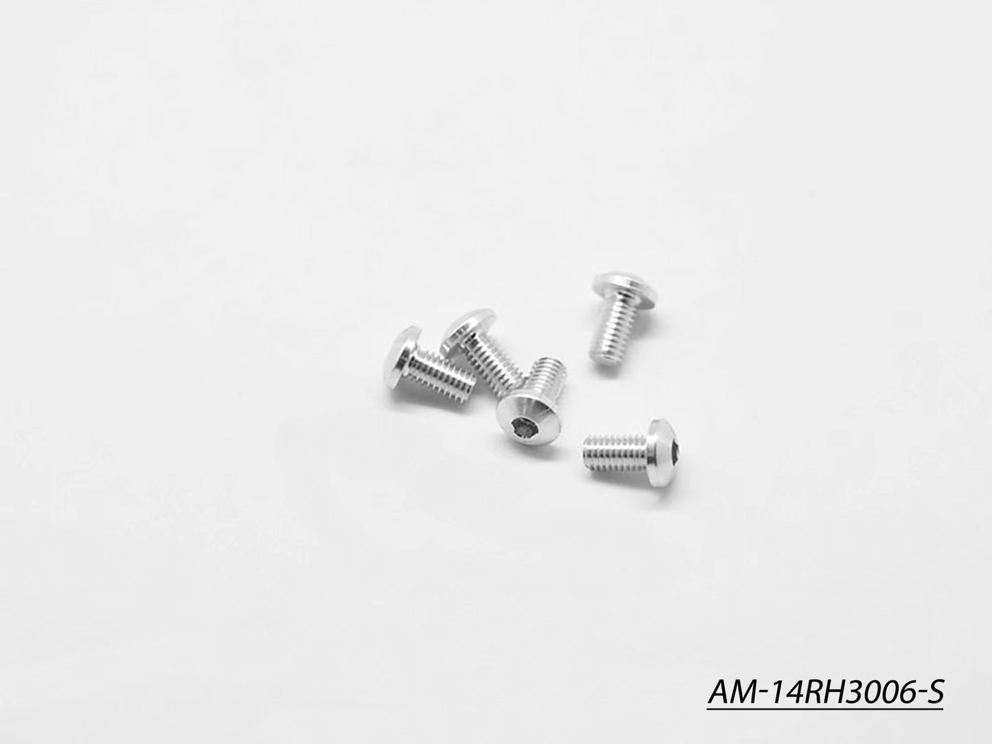 Alu Screw Allen Roundhead M3X6 Silver (7075) (5)  (AM-14RH3006-S)