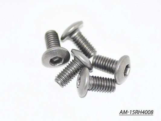 Titanium Screw Allen Round Head M4X8 (5) (AM-15RH4008)