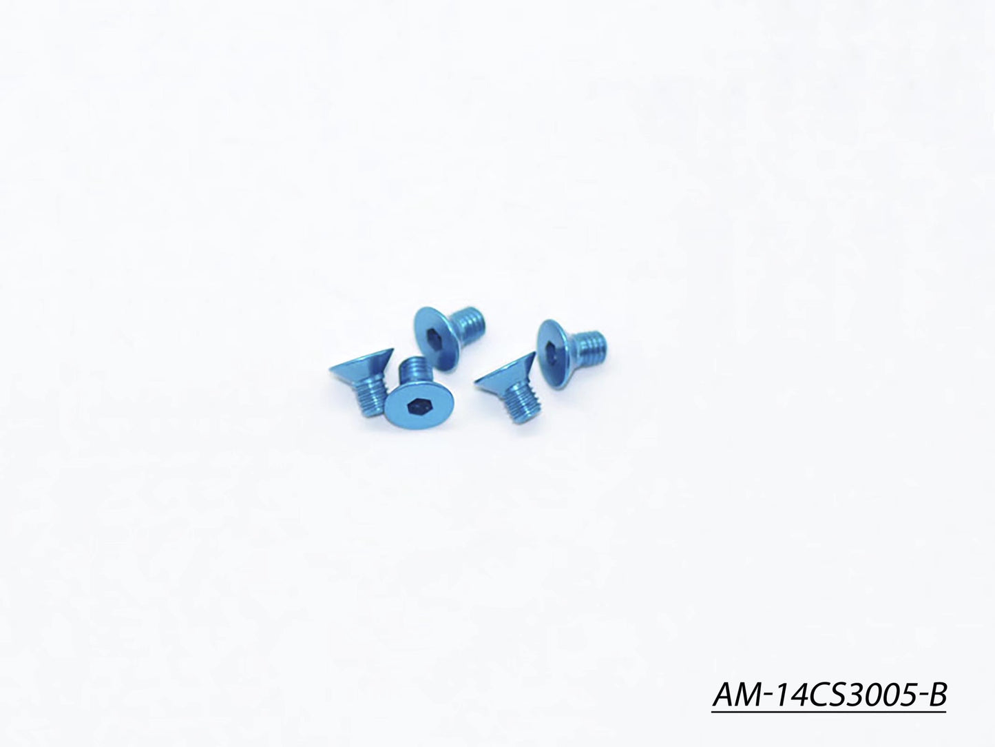 Alu Screw Allen Countersunk M3X5 Blue (7075) (5) (AM-14CS3005-B)