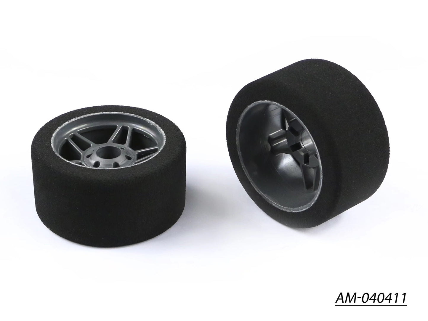 1/8 Foam Tyre Rim 37MM Front 30 Shore Carbon (2) Italy (AM-040411)
