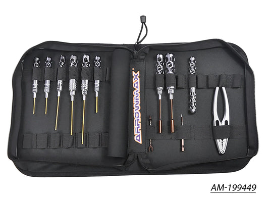 AM Honeycomb Toolset For 1/10 Offroad (12Pcs) With Tools Bag (AM-199449)