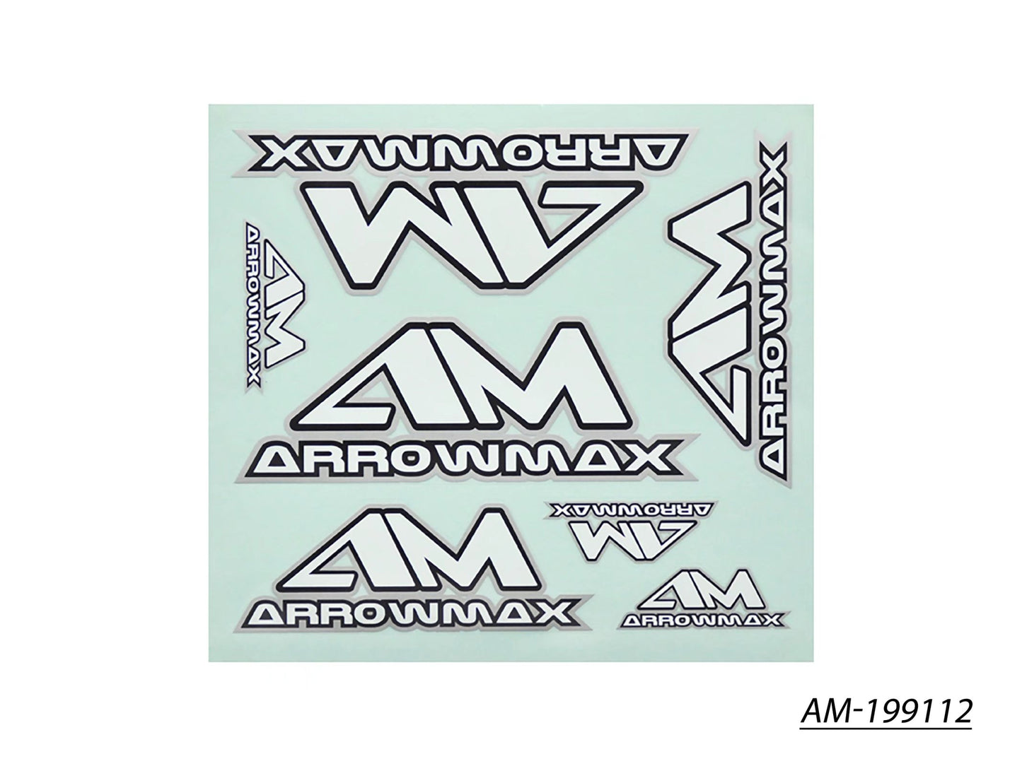 AM Decal ( 20 X 22 CM) Black / White / Silver (AM-199112)