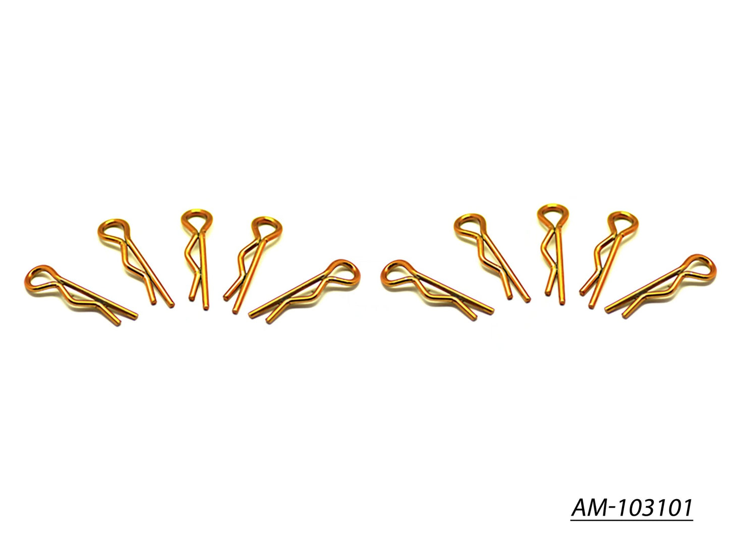 Small Body Clip 1/10 - Gold  (10) (AM-103101)