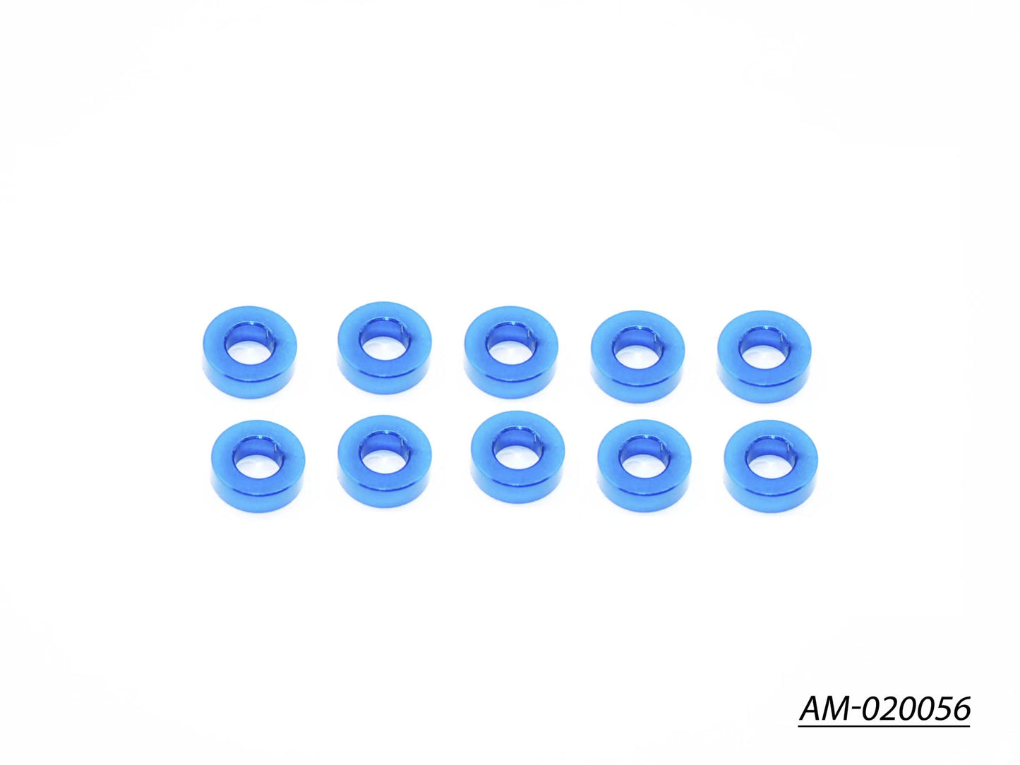 Alu Shims 3 x 6 x 2 Blue (10) (AM-020056)
