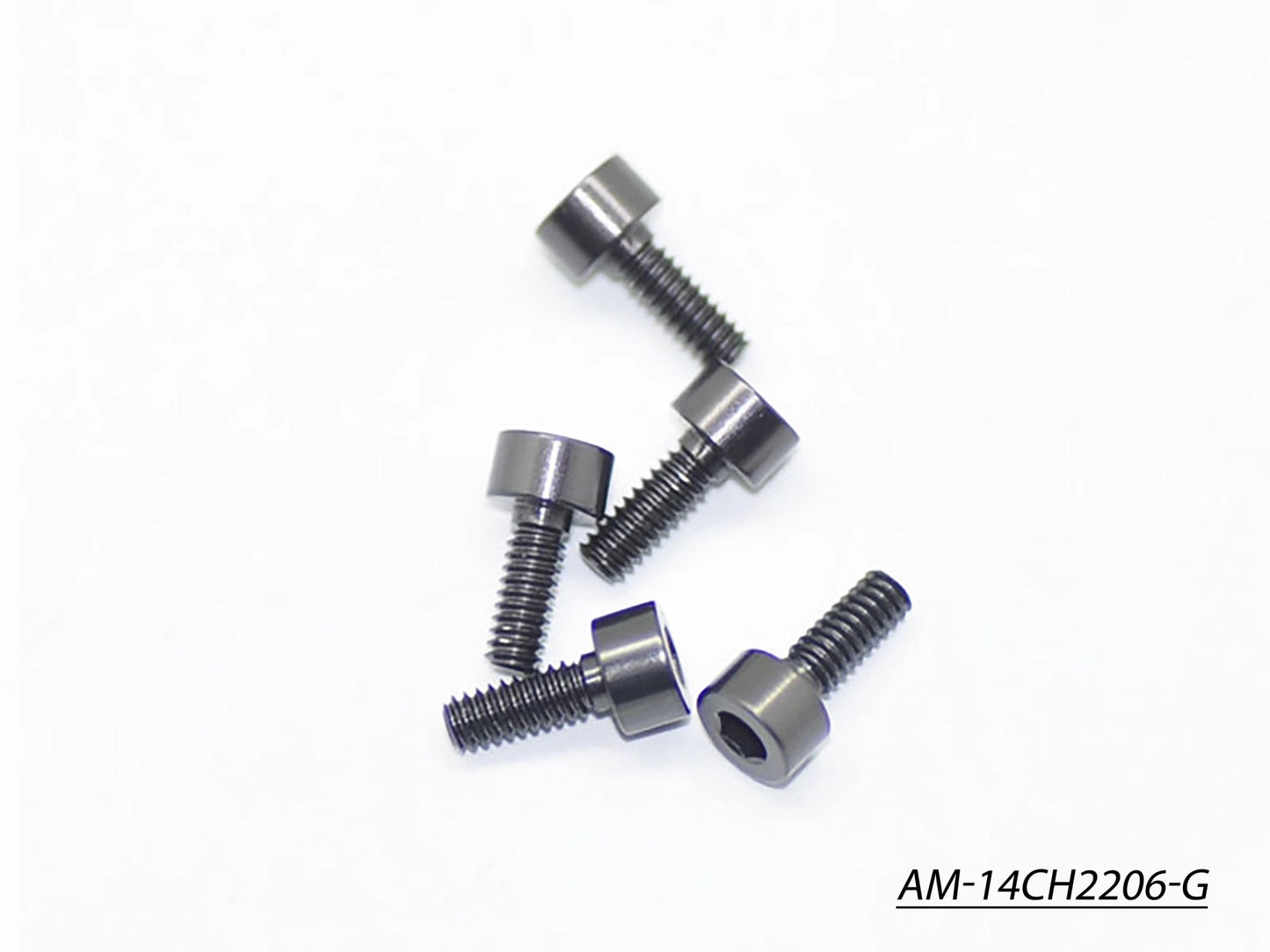 Alu Screw Allen Cilinder Head M2.2X6 Gray (7075) (5)  (AM-14CH2206-G)