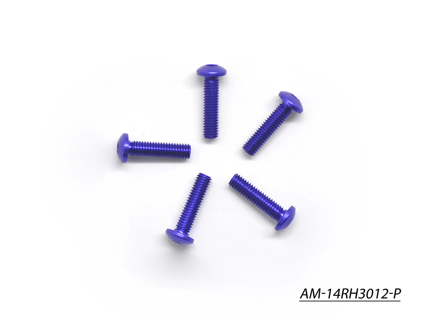 AAlu Screw allen roundhead M3x12 Purple (7075) (5) (M-14RH3012-P)
