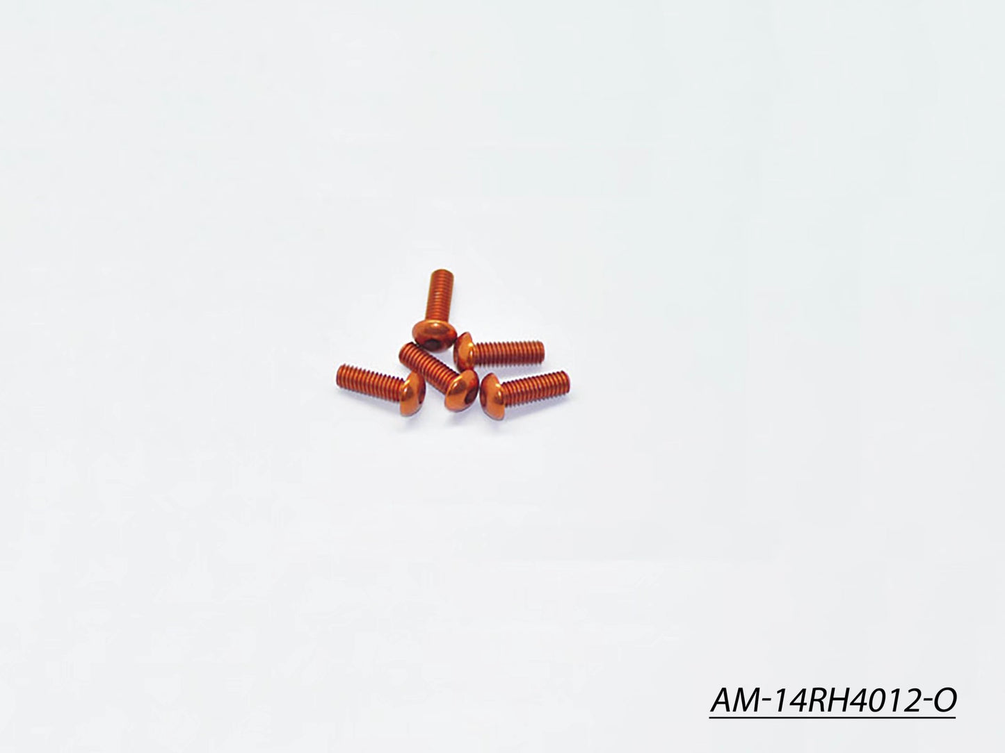 Alu Screw Allen Roundhead M4X12 Orange (7075) (5) (AM-14RH4012-O)