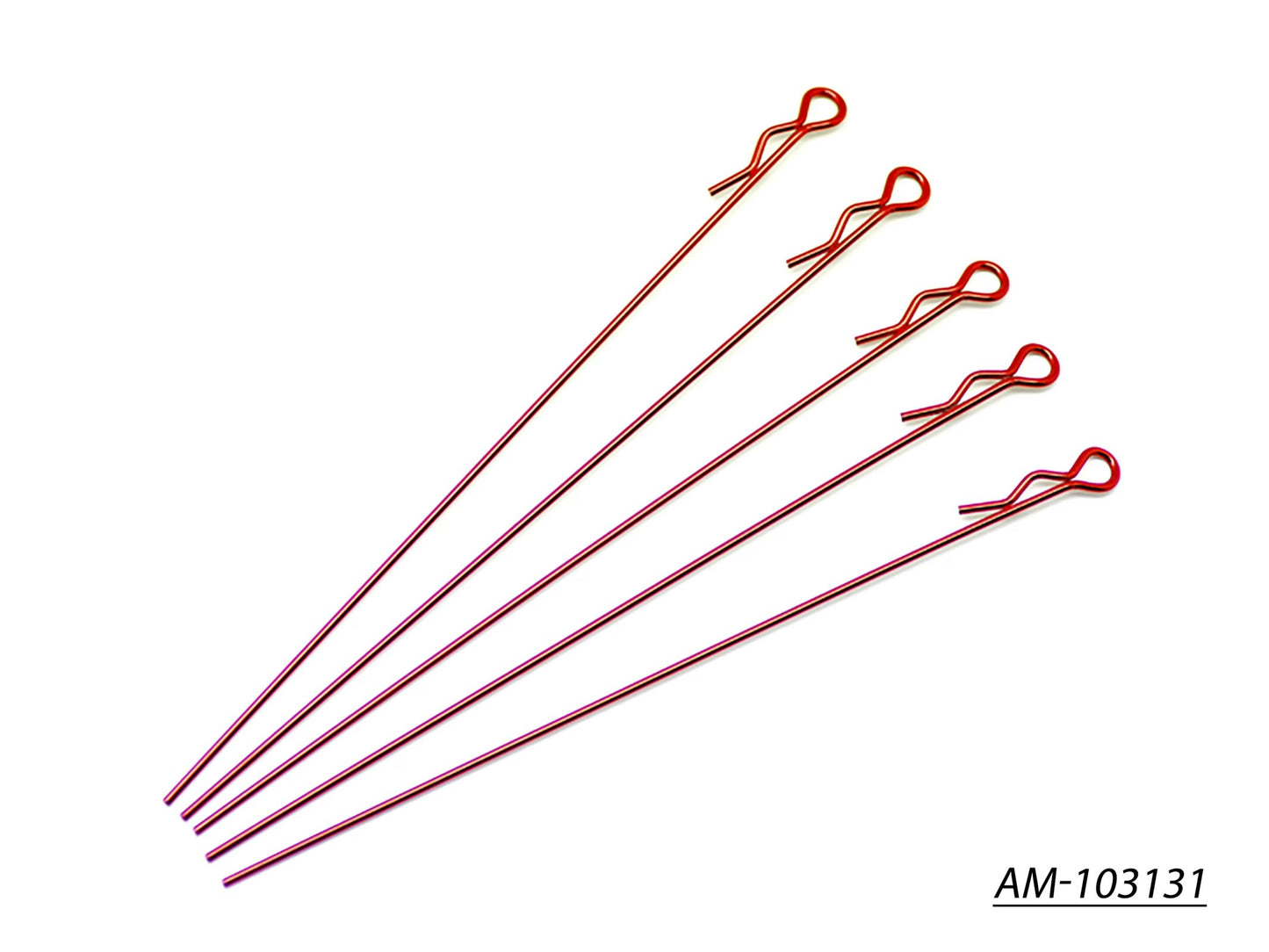 Extra Long Body Clip 1/10 - Metallic Red  (5) (AM-103131)