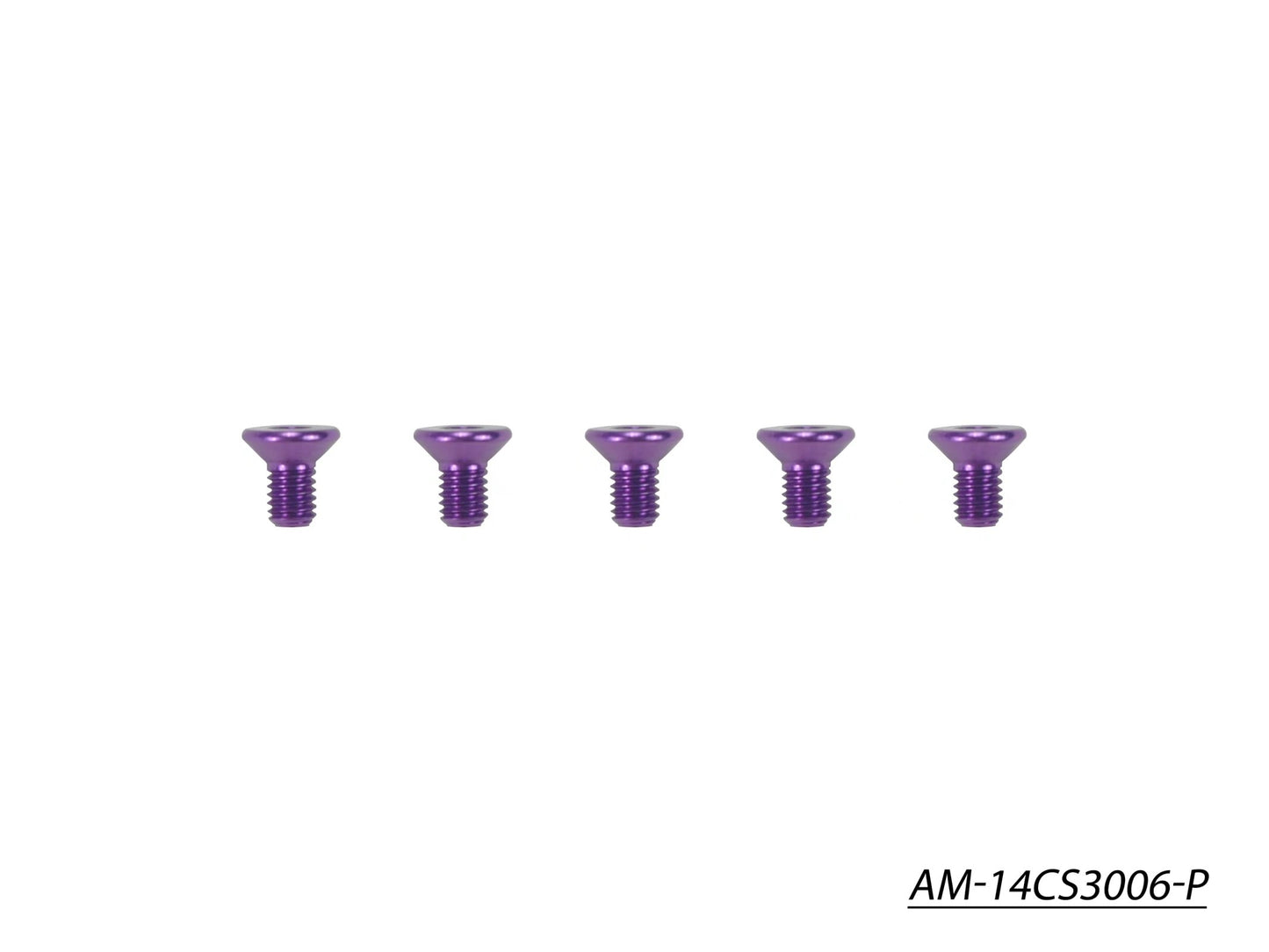 Alu Screw Allen Countersunk M3X6 Purple (7075) (5) (AM-14CS3006-P)