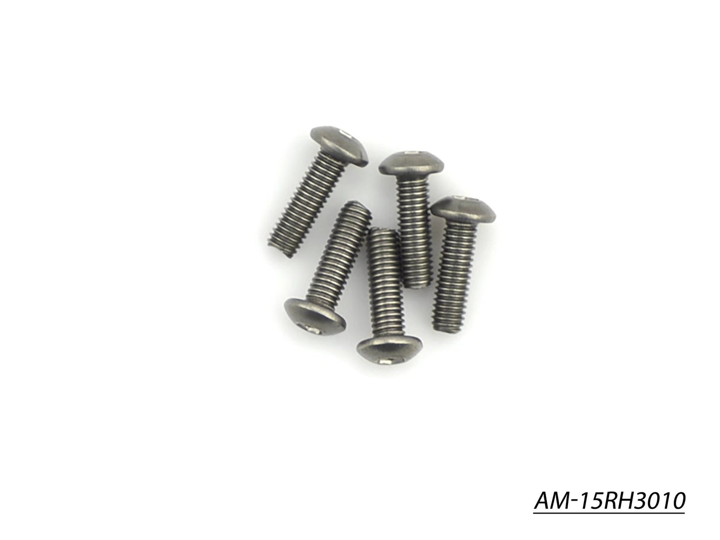 Titanium Screw Allen Round Head M3X10 (5) (AM-15RH3010)