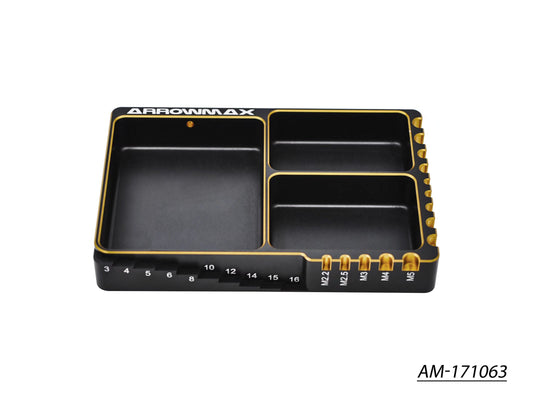 Multi Alu Case For Screws (120X80X18mm) Black Golden (AM-171063)