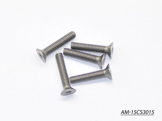Titanium Screw Allen Countersunk M3X15 (5) (AM-15CS3015)
