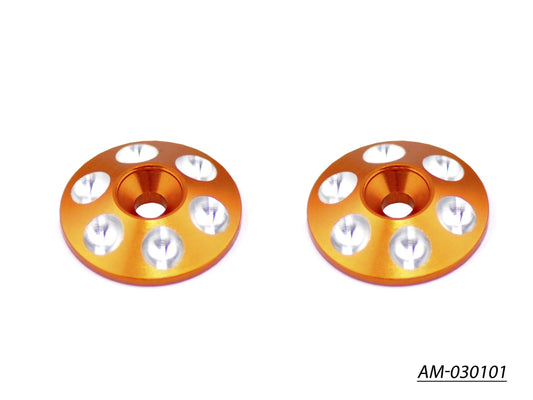 Alu Rear Wing Shims (Orange) (2) (AM-030101)